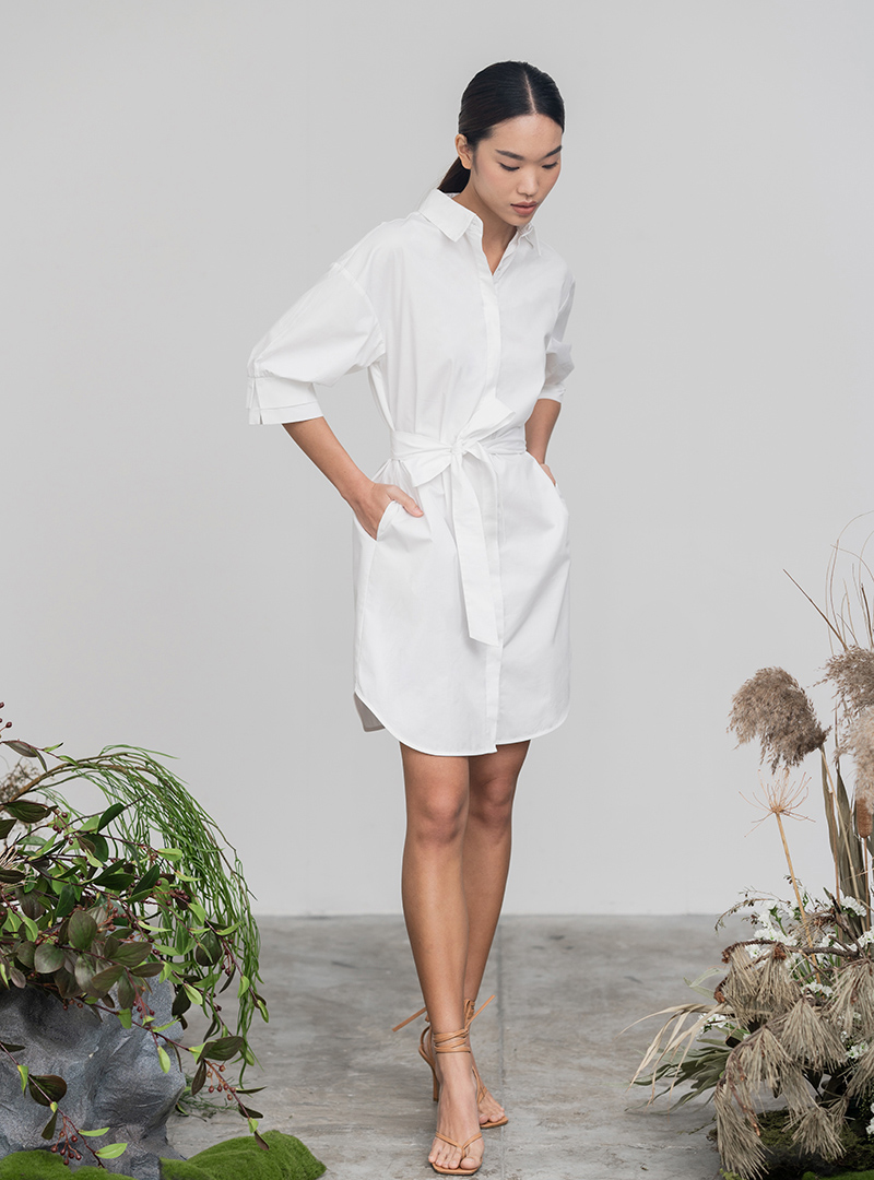 Shirt Dress w Puff Sleeves – THE FORM