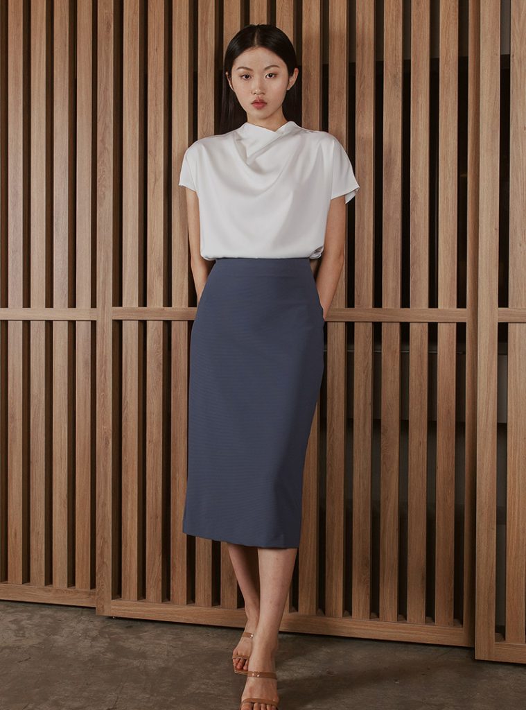 Textured Pencil Skirt THE FORM