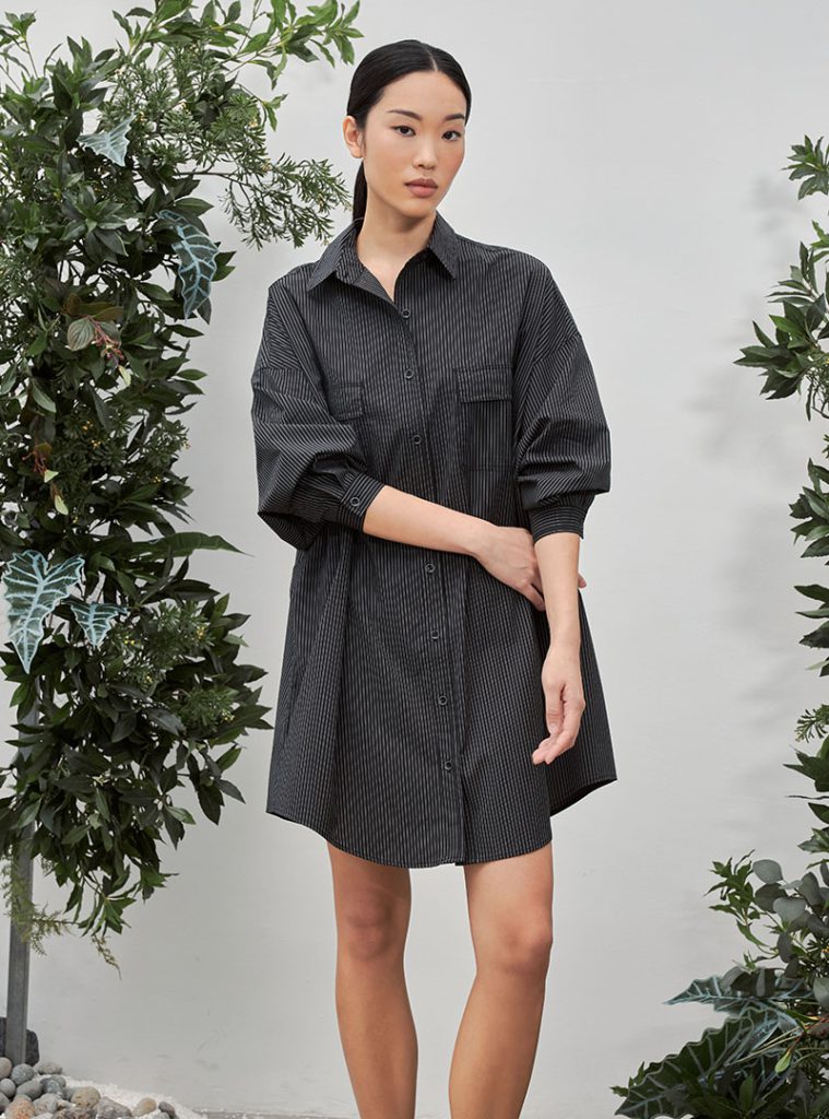 OVERSIZE DRESS WITH SHIRT WAIST