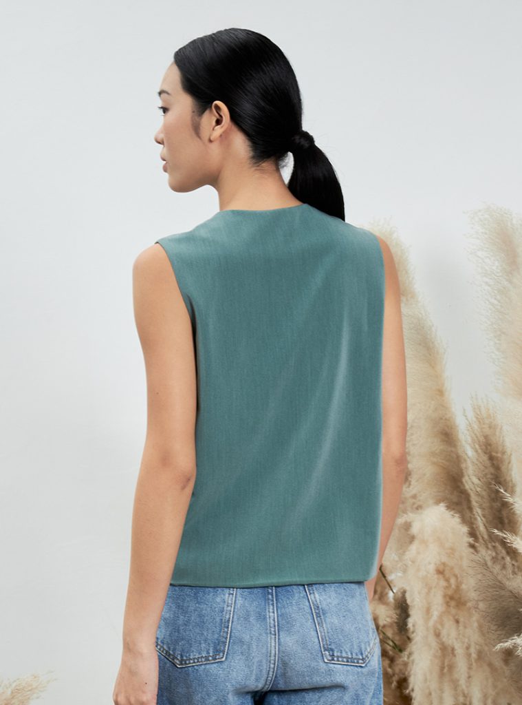 Monochrome two way convertible v-neck top main image 0