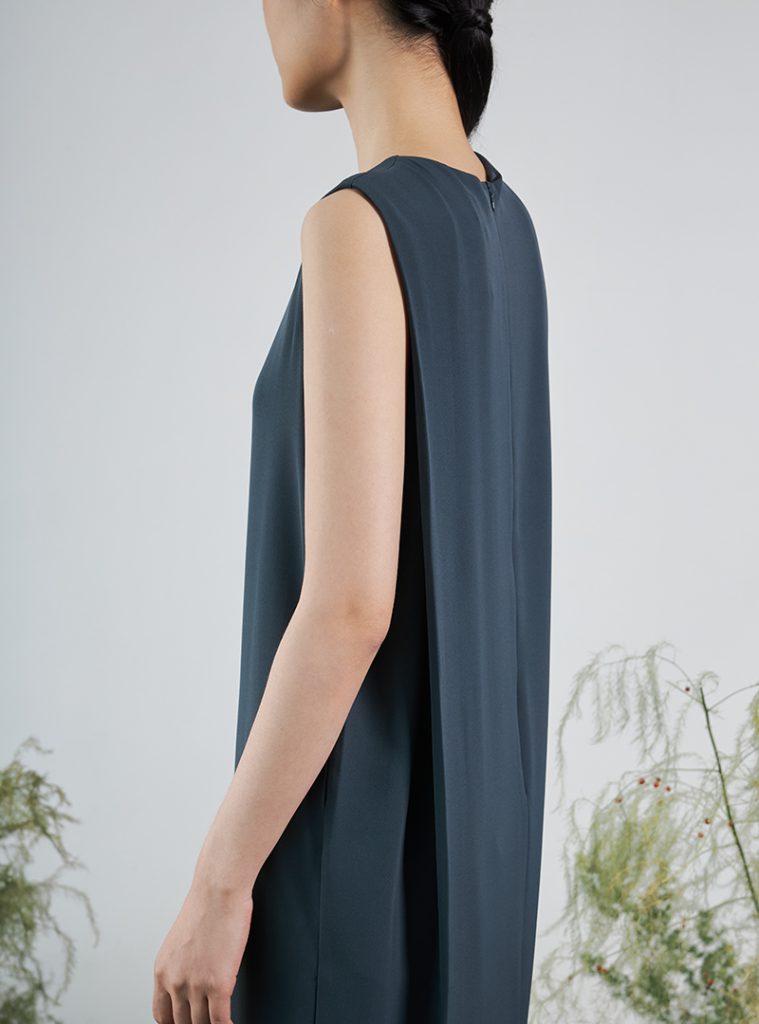 Colour-Block Short Sleeve Cocoon Dress